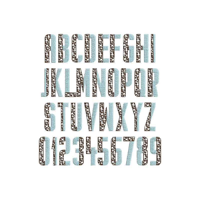 Duo Split Patterned Font Set of 2