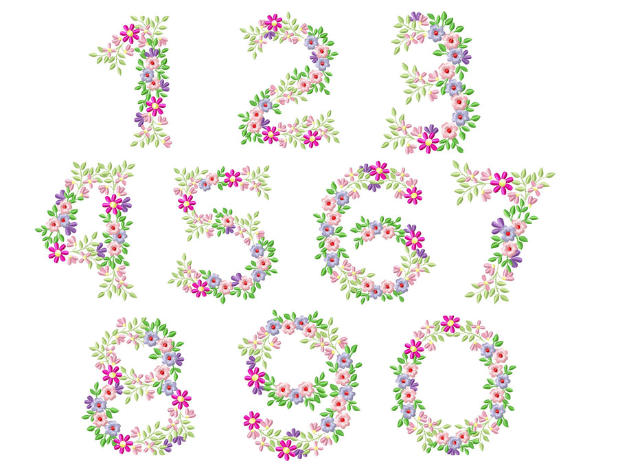 Country Floral Numbers