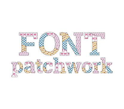 Patchwork Patterned Block Font