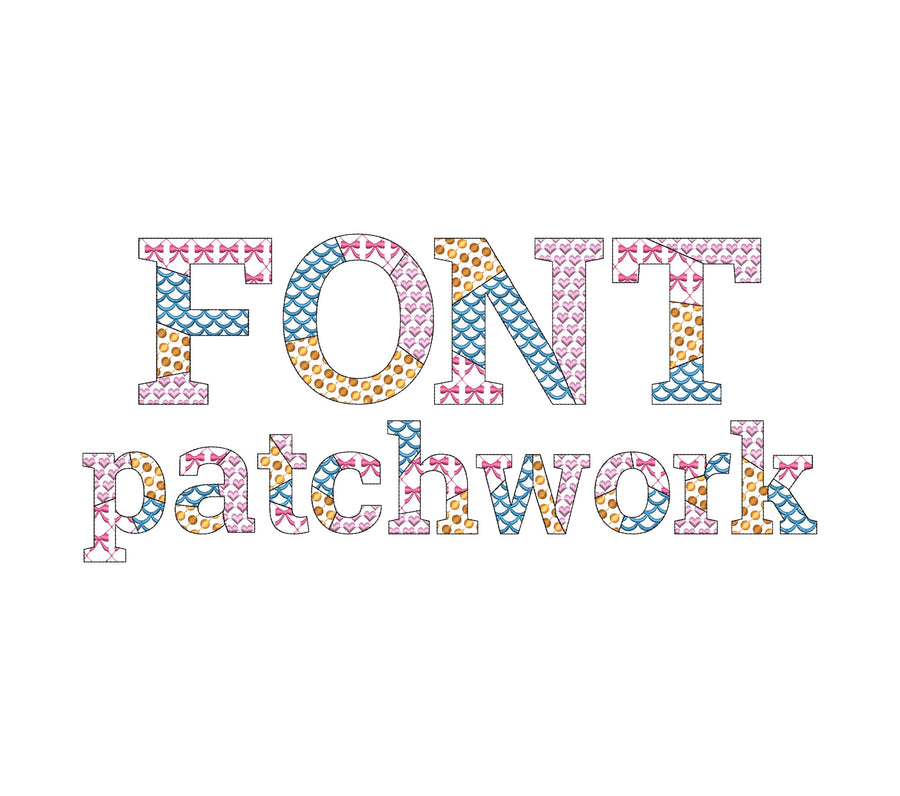 Patchwork Patterned Block Font