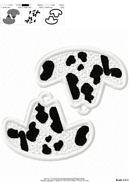 Cowboy Cowgirl Boots and Hat Earrings