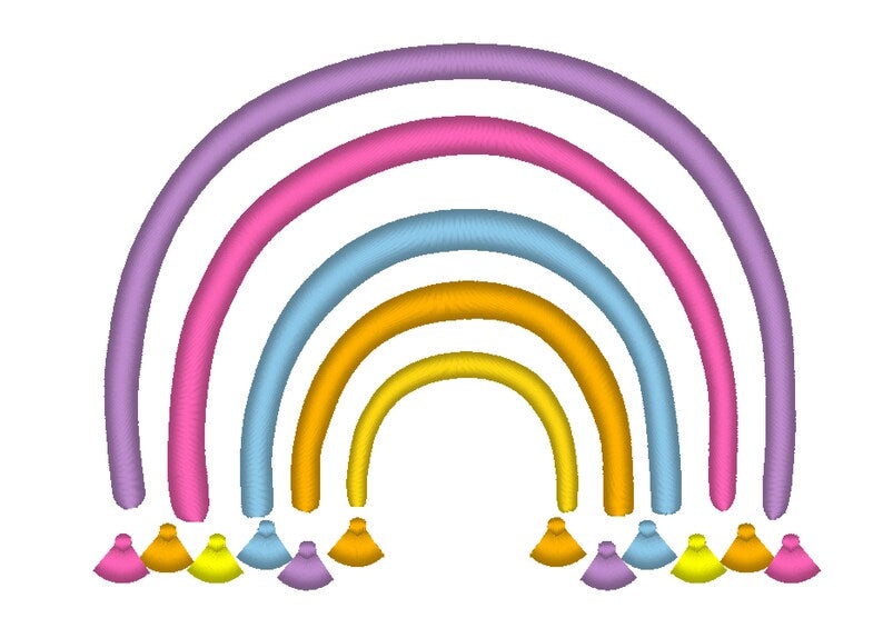 Boho Fringed Rainbow