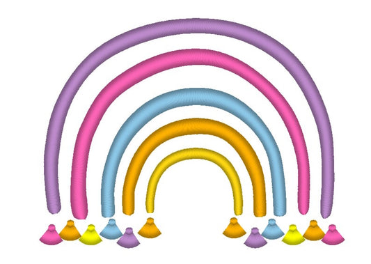 Boho Fringed Rainbow