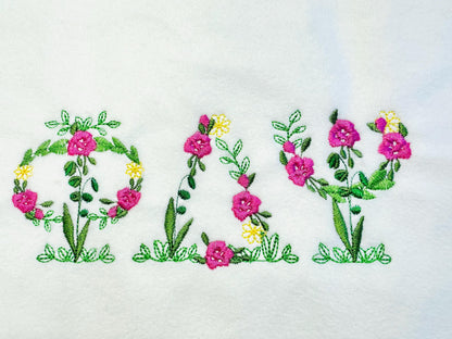 Fraternities Sororities Floral Greek Font
