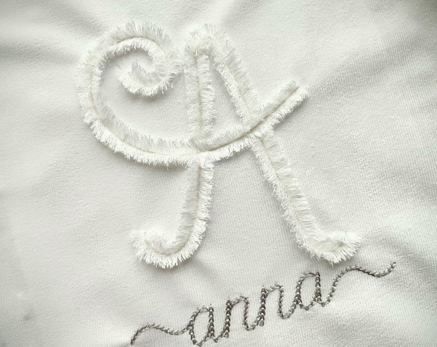 Big Fringe extra fluff! Fringed FONT alphabet letters machine ...