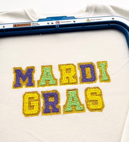 Mini Faux Chenille Glitter HTV Vinyl Font