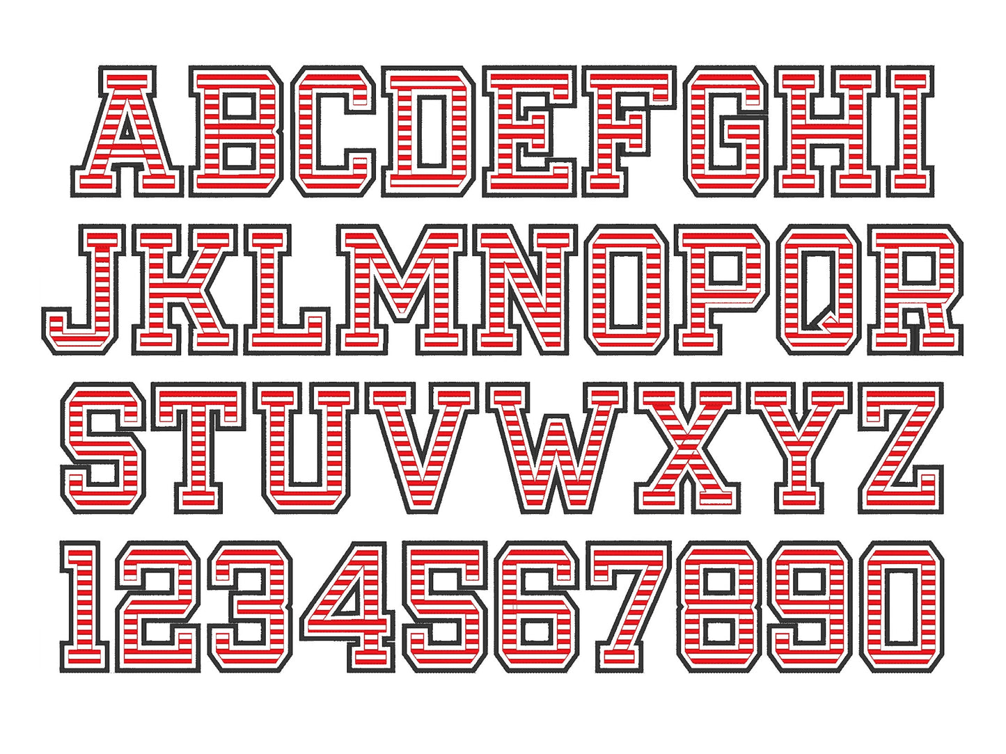 Patriotic Star Patterned Block Font