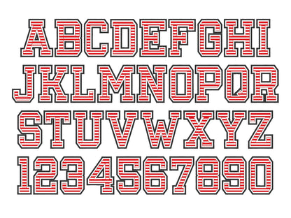Patriotic Star Patterned Block Font