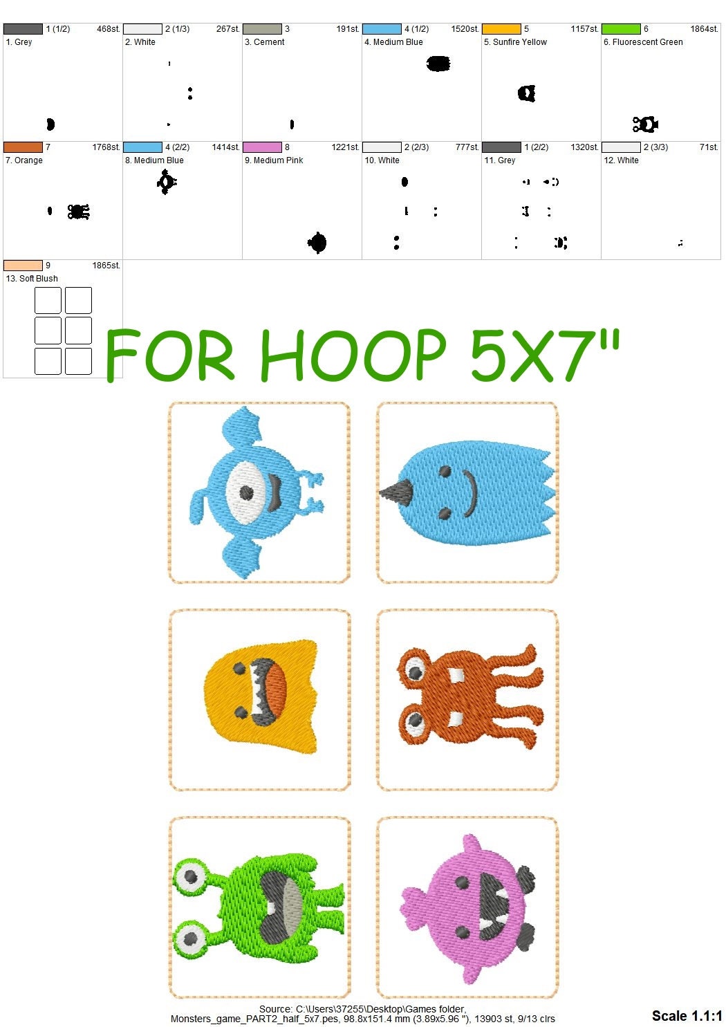 Memory Game Cute Monsters ITH