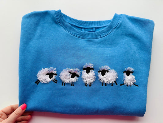 Fringed Sheep Lamb Set of 5