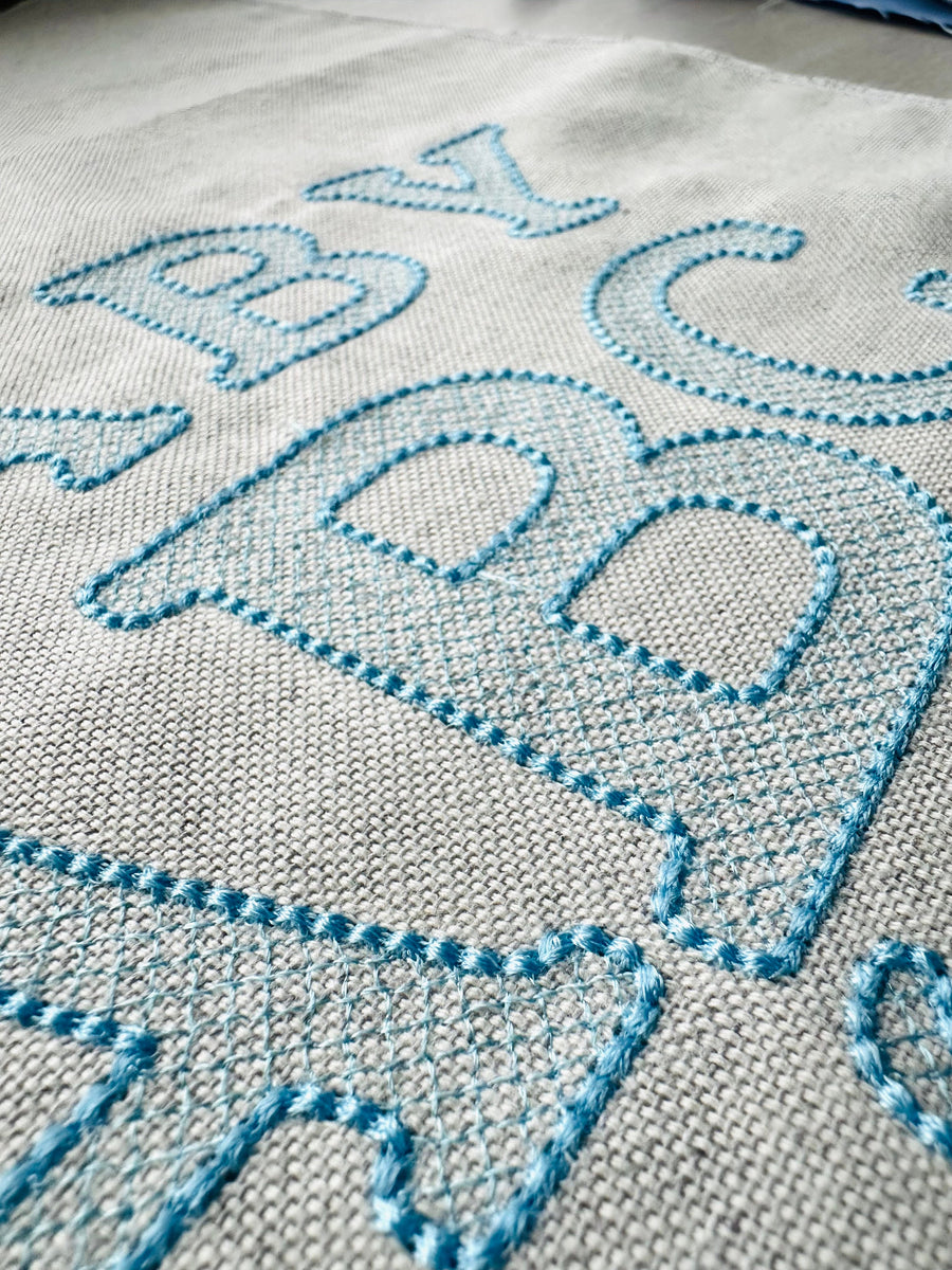 Puffy Bean Stitch Outline Block Font