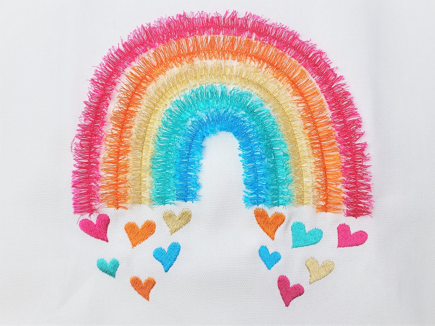 Falling Hearts Fringed Rainbow