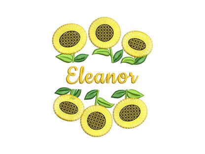 Split Sunflower Flower and mini Font SET Fringed Fluffy Fringe machine