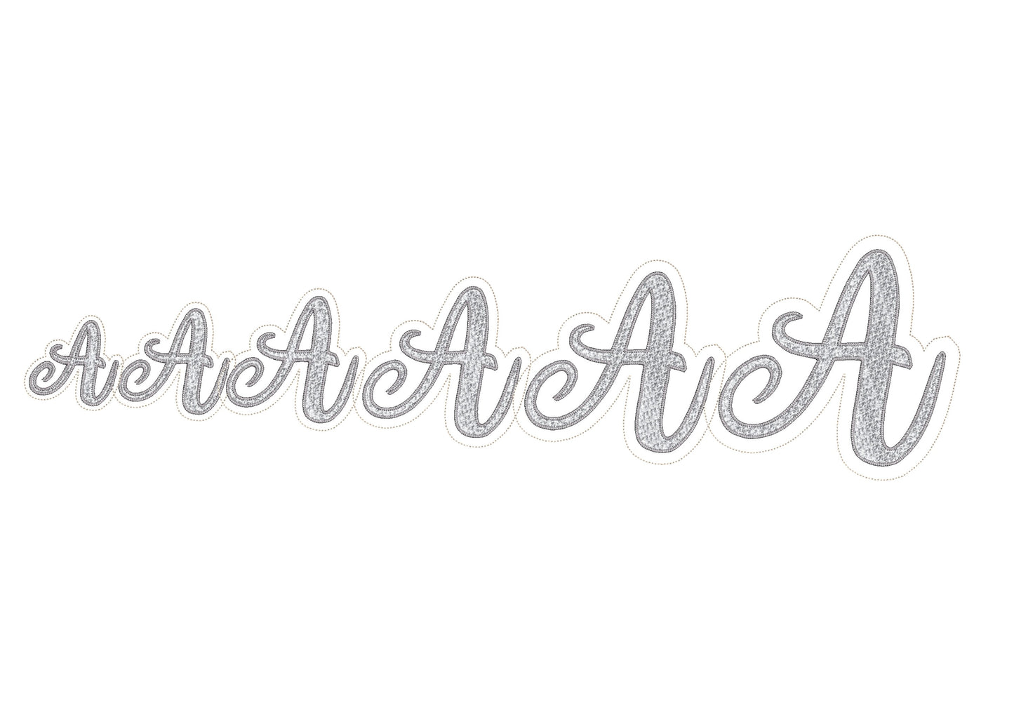 Faux Chenille Glitter HTV Vinyl Font