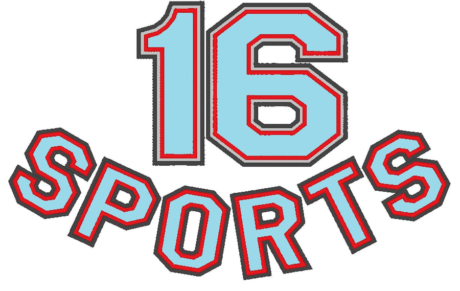 Varsity Collegiate Athletic Block Type Font Applique