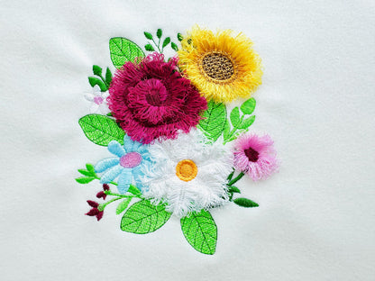 Fringed Floral Summer Garden Bouquet