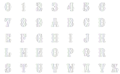 Patchwork Rag Edges Applique Font