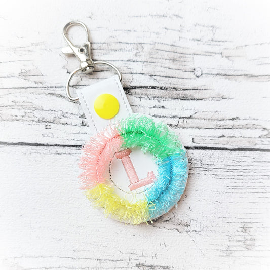 Boho Fringed Keychain with Monogram