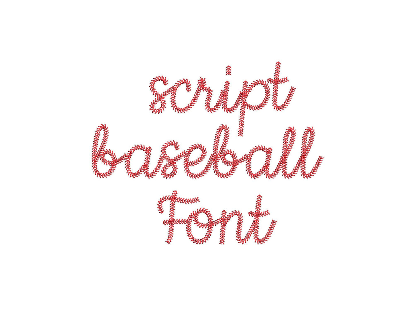 Baseball Stitch Handwritten Script Font