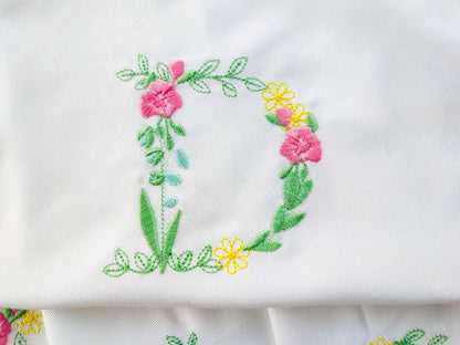 Light Stitch Summer Floral Font