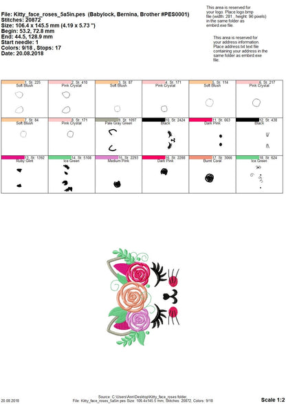 Pretty Kitty Face with Shabby Chic Floral Crown