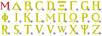 Fraternities Sororities Fill Stitch Greek Font