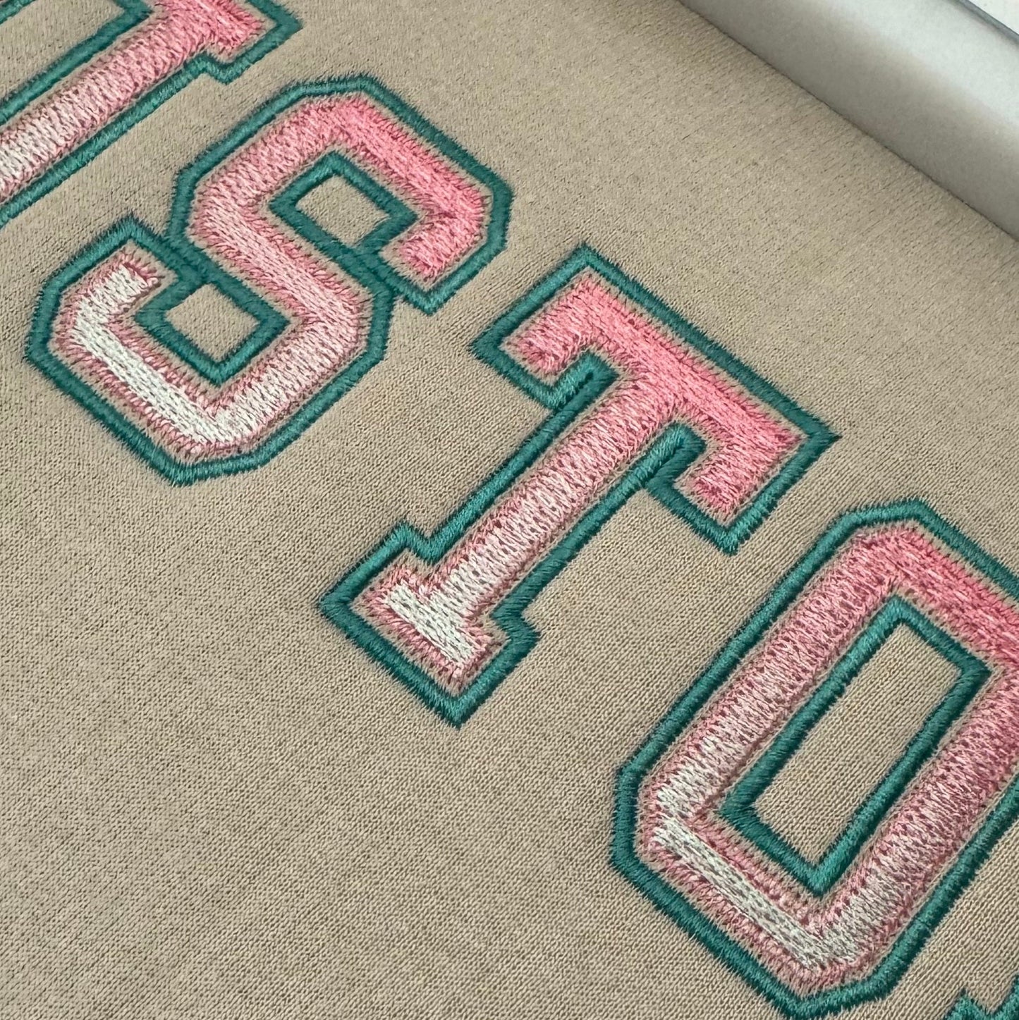 Iridescent 2-Color Sororities Varsity Greek Font Applique