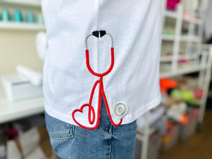 Therapist Medic Stethoscope with Heart