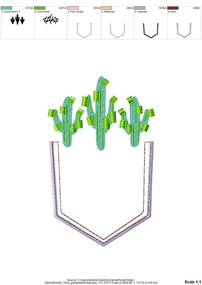 Fringed Cactus Real Pocket ITH