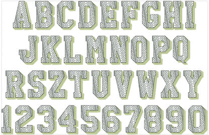 Wild Animal Patterned Font Set of 5