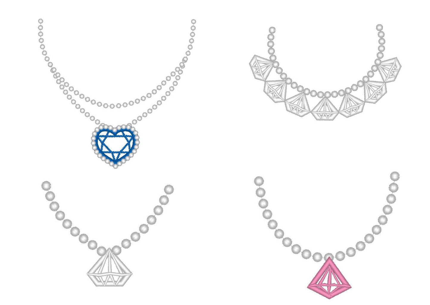 Diamond Necklaces Applique