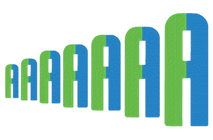 Narrow Fill Stitch Split Font