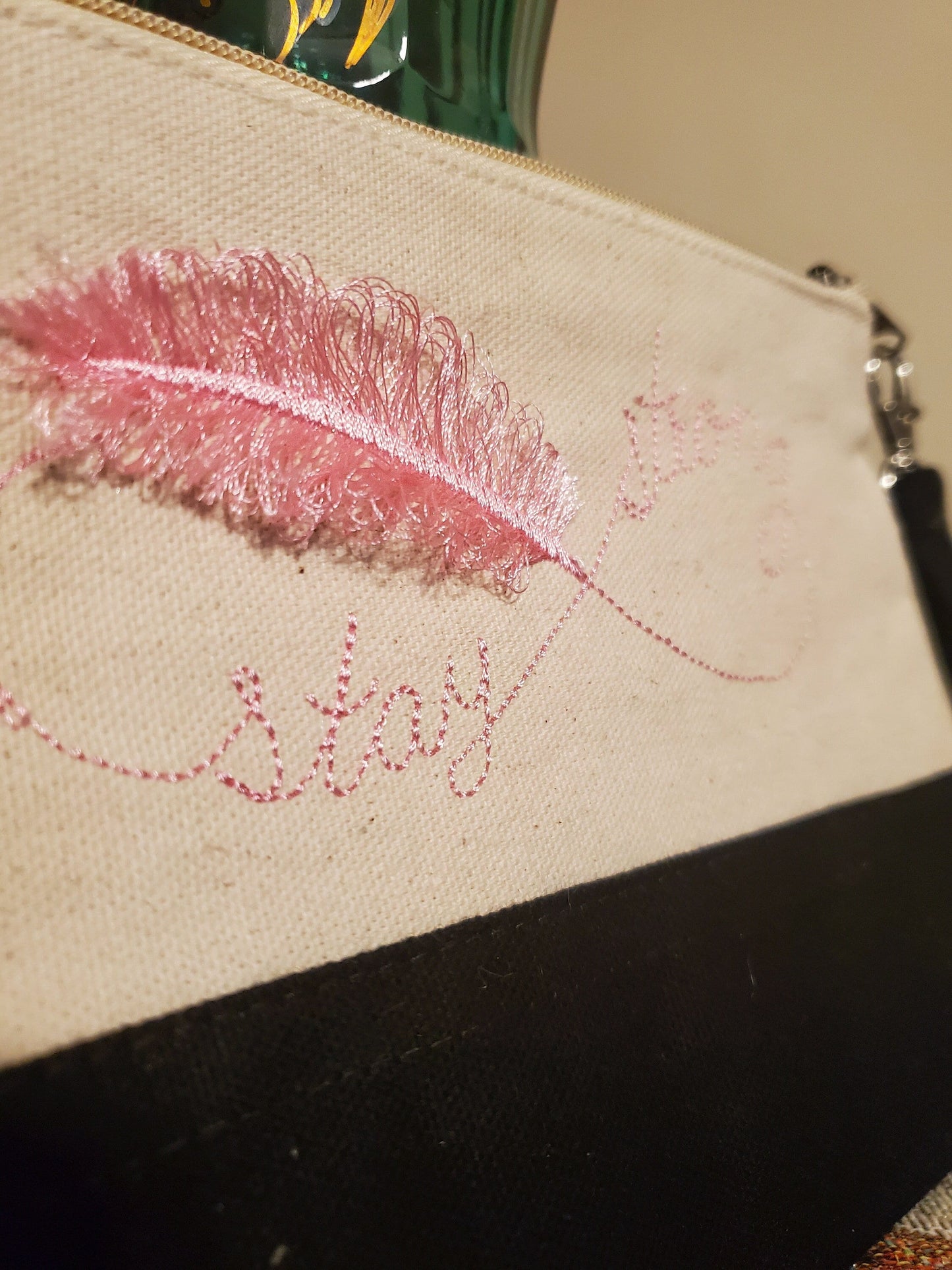 Stay Strong Fringed Feather machine embroidery designs bold Saying