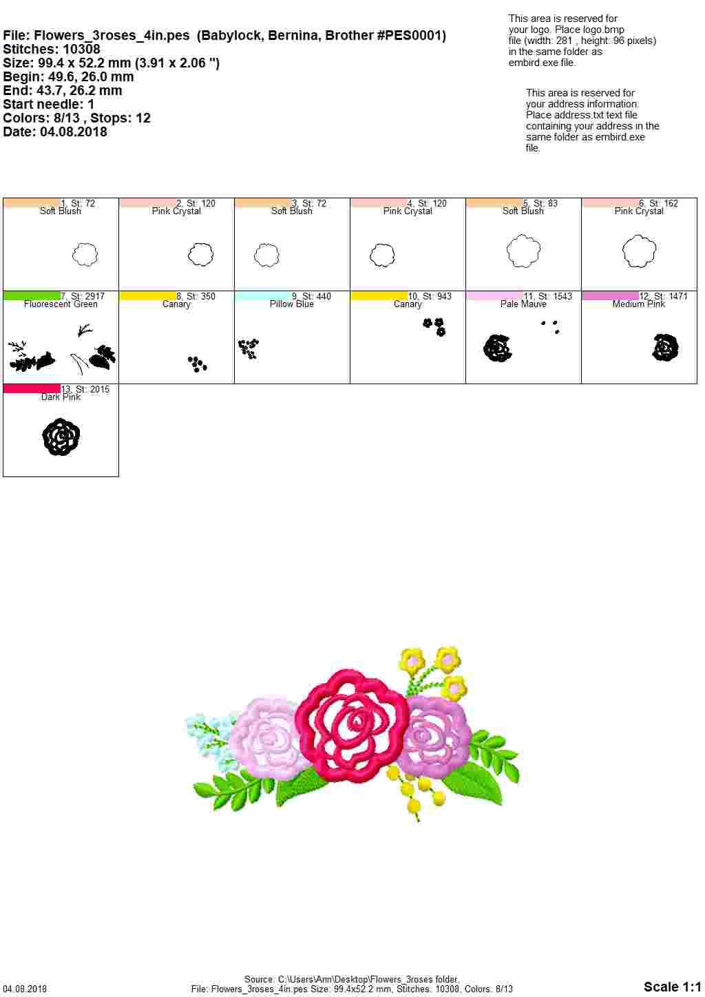 Shabby Chic Rose Flower Applique