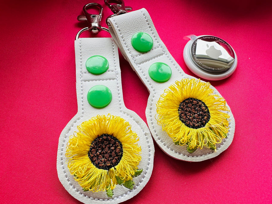 Sunflower Fringed Airtag Holder