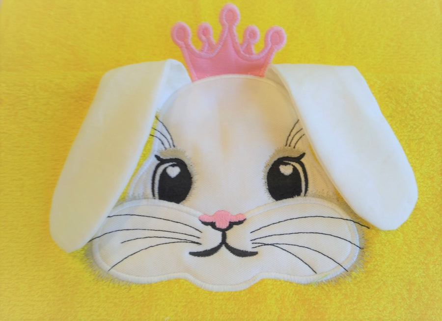 Bunny Princess Crown Hooded Towel
