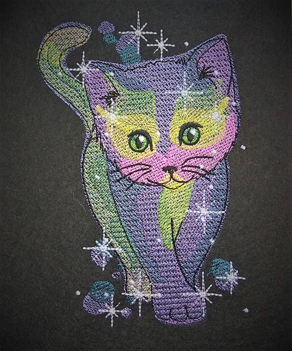 Sparkling Galaxy Kitty Cat