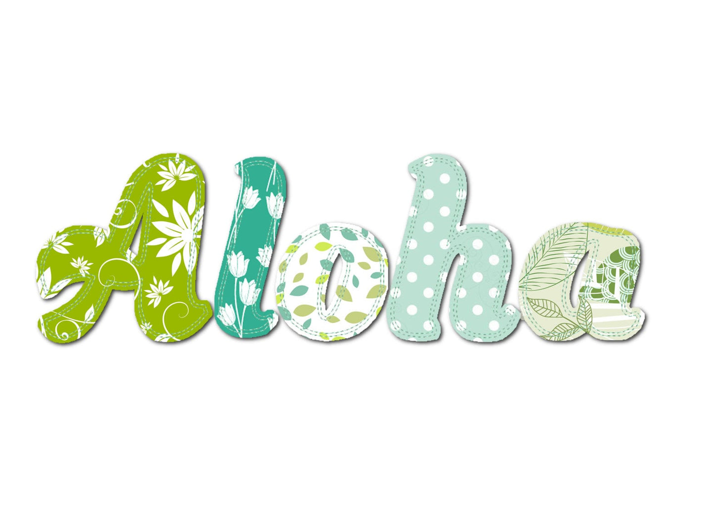 Summer Raggedy Edge Font Applique