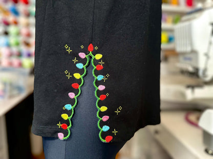 Sparkling Christmas Lights Split Side Seam