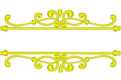 split Ampersand family machine embroidery applique 2 types and mini