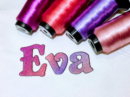 Eva Iridescent 2 Color Block Font