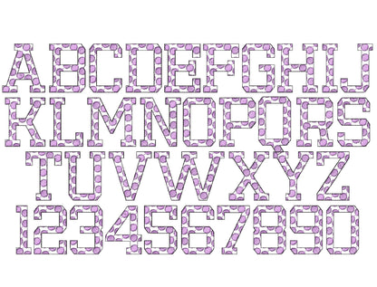 Patterned Font Set of 4