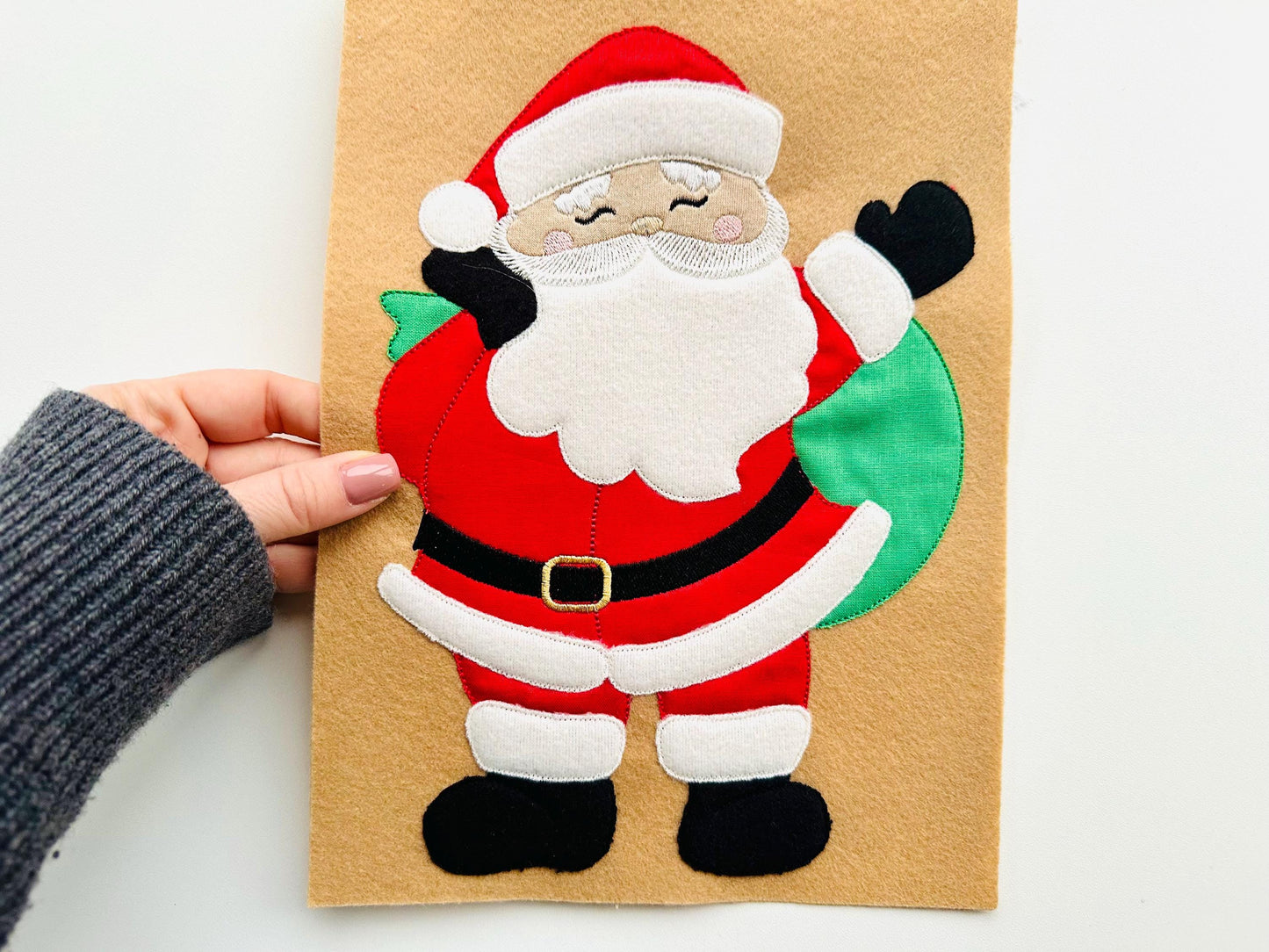 Big Merry Christmas Santa Applique
