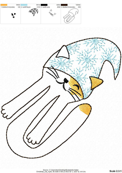 Christmas Gnome Cat Bookmark Set