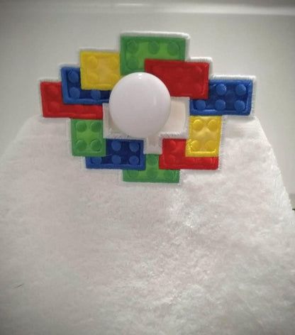 Blocks Bricks Towel Hanging Loop Topper