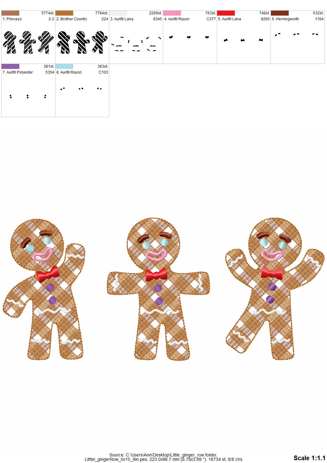 Christmas Gingerbread Men Cookie Trio