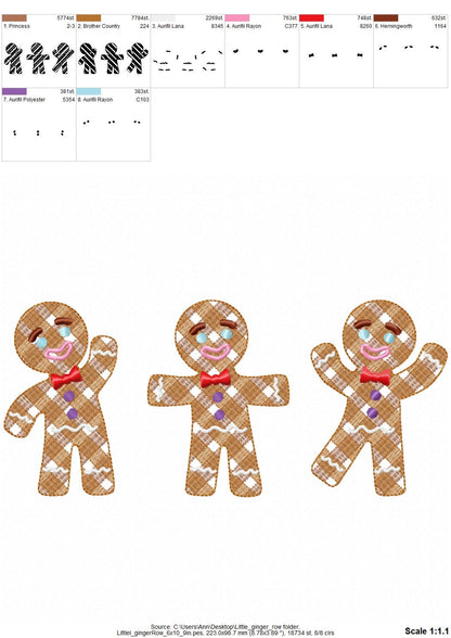 Christmas Gingerbread Men Cookie Trio