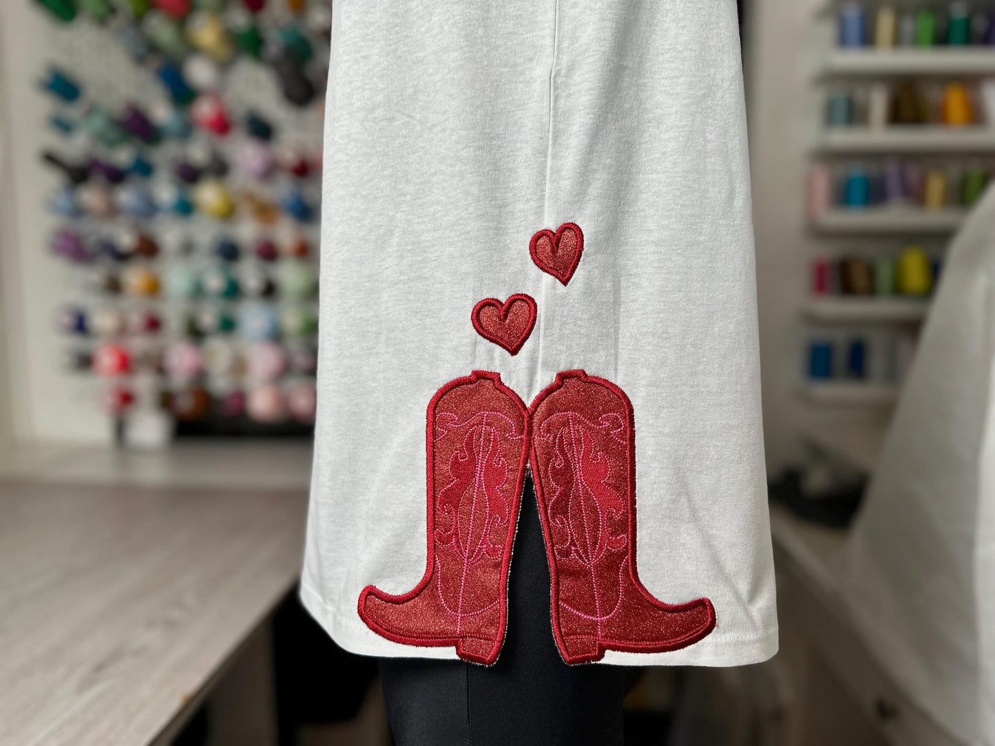 Valentine Heart Cowgirl Cowboy Boots