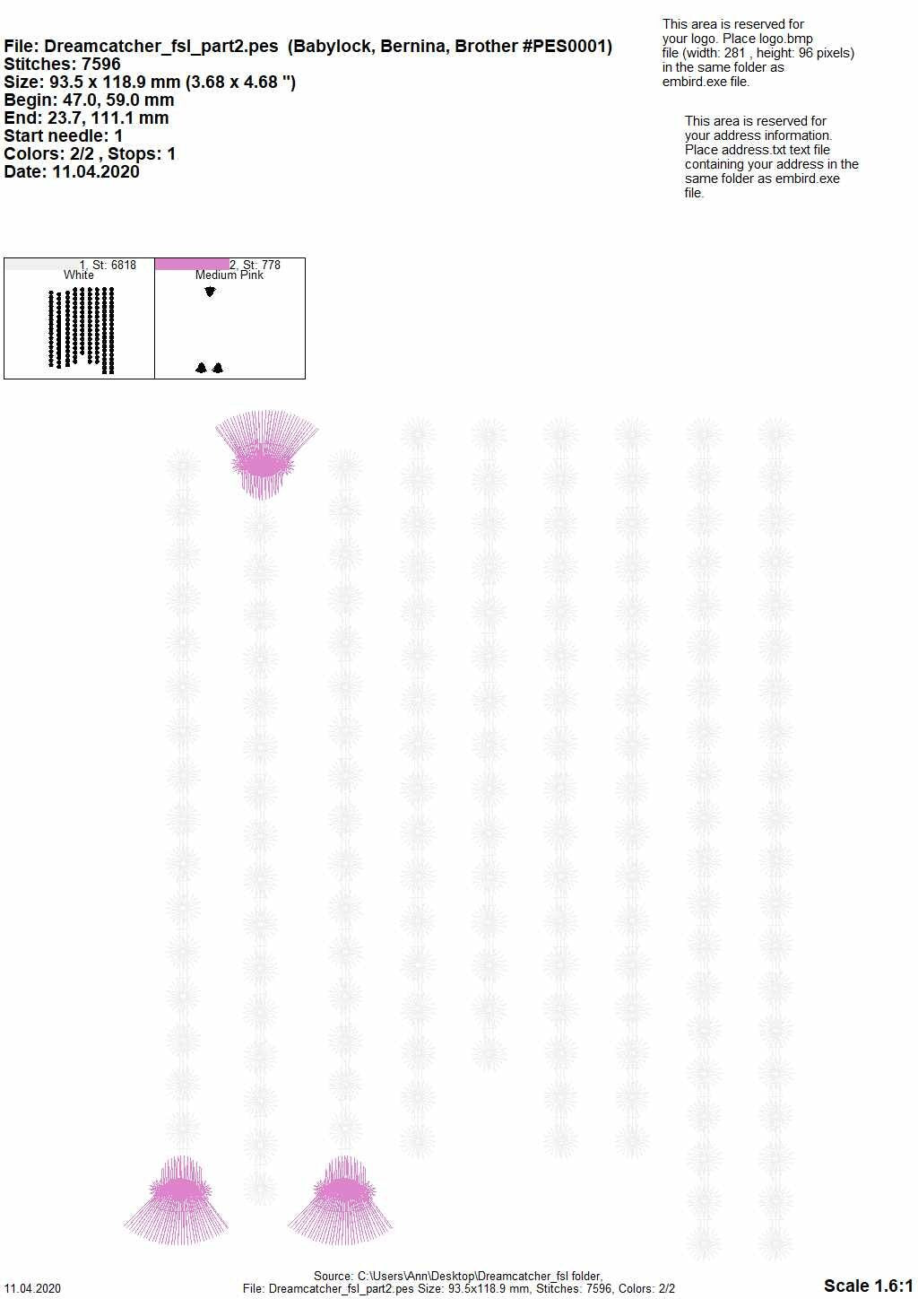 Dream Catcher with Feathers ITH