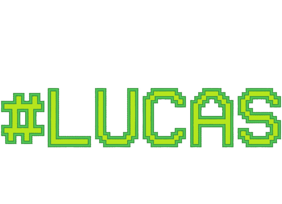 Miner Bricks Pixel Font Applique